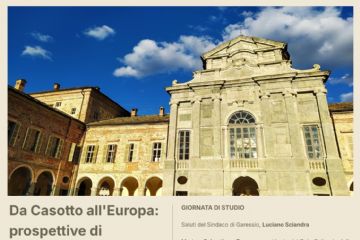 immagine: visione frontale del Castello di Casotto
Venerdì 9 maggio 2025 dalle ore 10,00 presso la Sala dei Marmi del Castello Reale di Casotto si svolgerà la giornata di studio ""Da Casotto all'Europa: prospettive di valorizzazione per una certosa medievale".

Saluti del Sindaco di Garessio Luciano Sciandra

Modera Sebastiano Carrara, presidente del Polo Culturale della Città di Garessio

Caterina Ciccopiedi (Università Cattolica del Sacro Cuore) e Carlo Tosco (Politecnico di Torino)
un progetto di interesse nazionale sulle certose piemontesi

Antonio Manco (Università Cattolica del Sacro Cuore) 
il cartario della Certosa di Casotto: strumenti di memoria e pratiche di gestione territoriale (sec. XIII-XV)

Alessandra Panicco (Politecnico di Torino)
Il monastero di Casotto e la valorizzazione del patrimonio certosino

Matteo Bigongiari  (Università degli Studi di Firenze)
il contributo del rilievo digitale e della modellazione parametrica per la documentazione del patrimonio certosino

Luca Finco (Università di Torino)
tecnologie in legno e pietra applicate ai complessi certosini medievali di montagna




