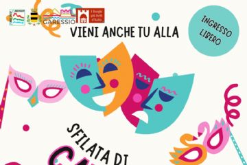 immagini: maschere, note e bicchieri
Vieni anche tu alla sfilata di carnevale per le vie del paese.
Domenica 1 marzo 2026 a partire dalle 14,00
Ritrovo in Piazza Carrara alle 14,00 e partenza alle 14,30
Per info e adesioni: Claudio 3387413198
ingresso libero