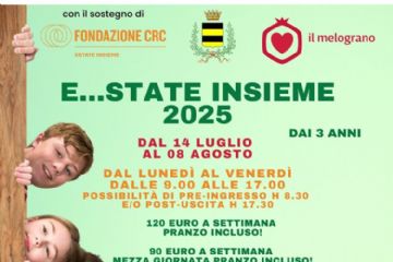 Gruppo di bambini che fanno cucù. Informazioni generiche del centro estivo 2025, durata, costi, luogo di svolgimento, serata di presentazione, per info e iscrizioni