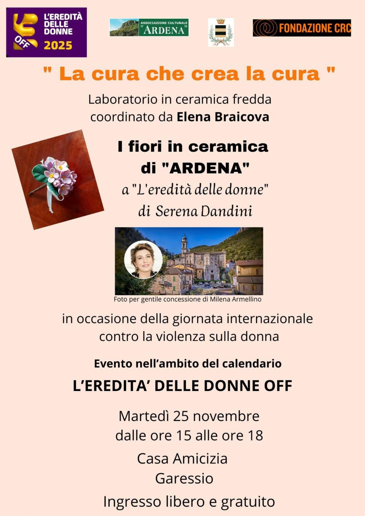 nella locandina è specificata la data e gli orari del laboratorio.