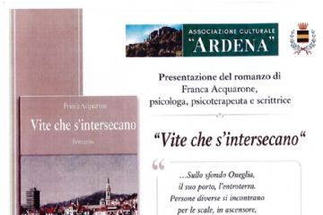 Venerdì 7 agosto 2026, presso Maison Gionò - Piazza Carrara - alle ore 16,30 si terrà la presentazione del romanzo di Franca Acquarone "Vite che s'intersecano".
... sullo sfondo Oneglia, il suo porto, l'entroterra. Persone diverse si incontrano per le scale, in ascensore, nell'unico grattacielo della città. Ciascuno con le proprie peculiarità, le proprie differenze. Vite complesse, a volte imprevedibili, con il loro carico di speranza, di dolore ed altri aspetti spesso del tutto inattesi....
Dialoga con l'autrice la scrittrice Paola Gula
Seguirà piccolo rinfresco